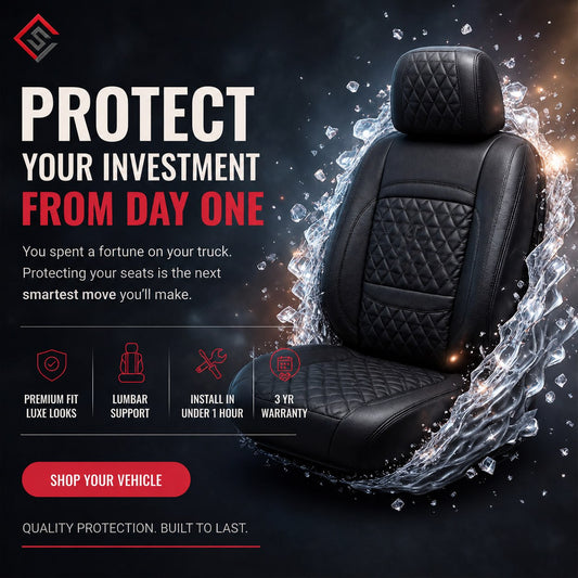 Luxury Seat Covers - Black Waterproof